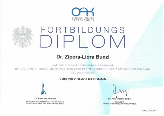 Dr Liora Bunzl Diplom 2017